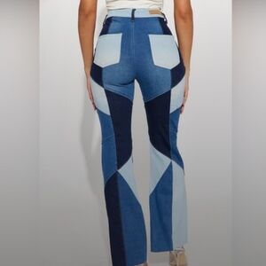 BNWT Blue Turtle Patchwork bootcut women’s jeans Size 7